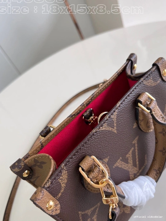 Official oldcobbler BB-18*15*8.5cm VUITTON ONTHEGO LOUIS 0802